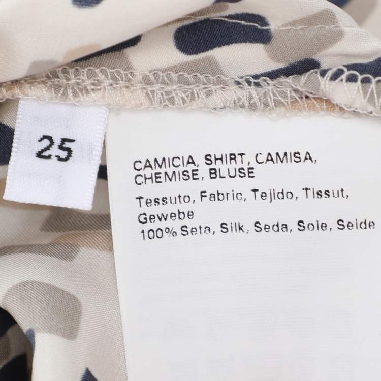 Pre Owned  Marina Sport by Marina Rinaldi Multicolor Printed Silk Button Front Shirt L