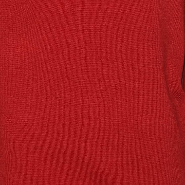 مملوكة مسبقًا Marina Rinaldi Red Stretch Knit Sweater L