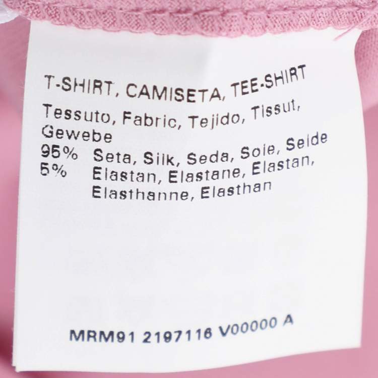 Pre Owned Marina Rinaldi Light Pink Jersey 3/4 Sleeve Tops L