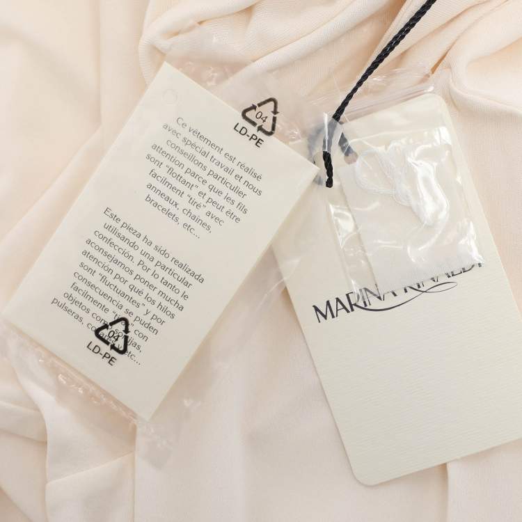 Pre Owned Marina Rinaldi Light Beige Long Sleeve Sweater L