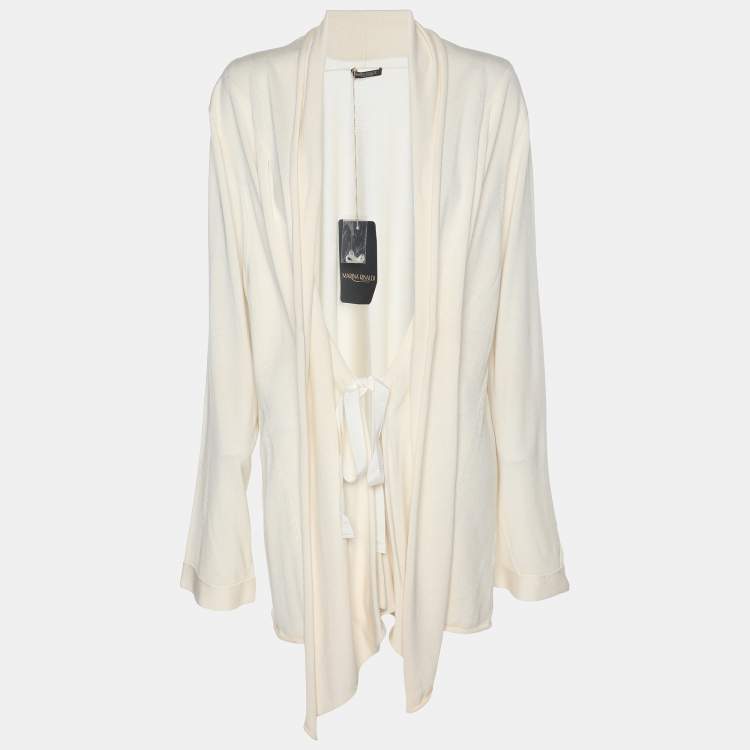 مملوكة مسبقًا Marina Rinaldi Cream Knit Cardigan L
