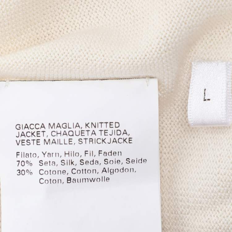 مملوكة مسبقًا Marina Rinaldi Cream Knit Cardigan L