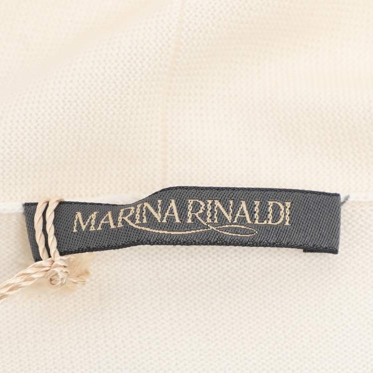 مملوكة مسبقًا Marina Rinaldi Cream Knit Cardigan L