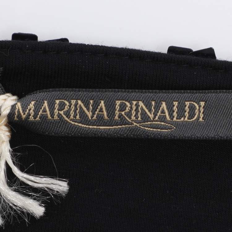 مملوكة مسبقًا Marina Rinaldi Black Jersey Sequin Tank Top L