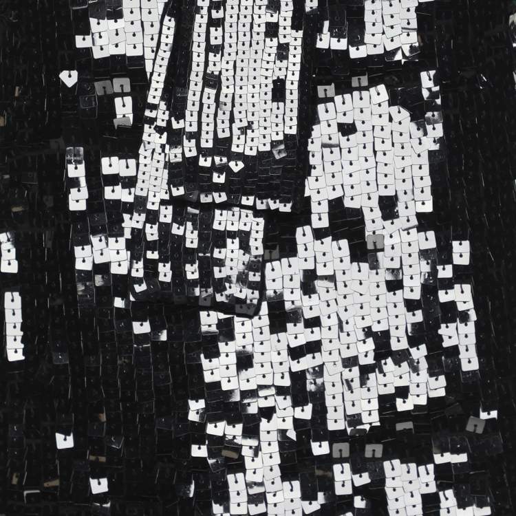 مملوكة مسبقًا Marina Rinaldi Black Jersey Sequin Tank Top L