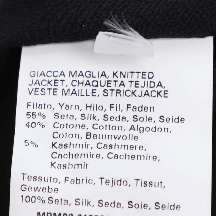 Pre Owned Marina Rinaldi Black Knit Belted Sweater L