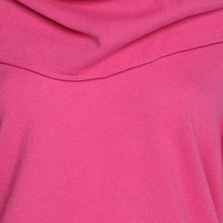 Pre Owned Marina Rinaldi Pink Knit Full Sleeve Sweater L