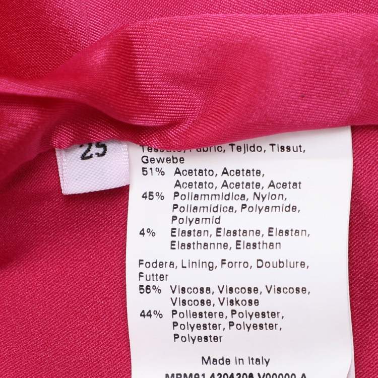 Pre Owned Marina Rinaldi Red Satin Single Breasted Blazer L