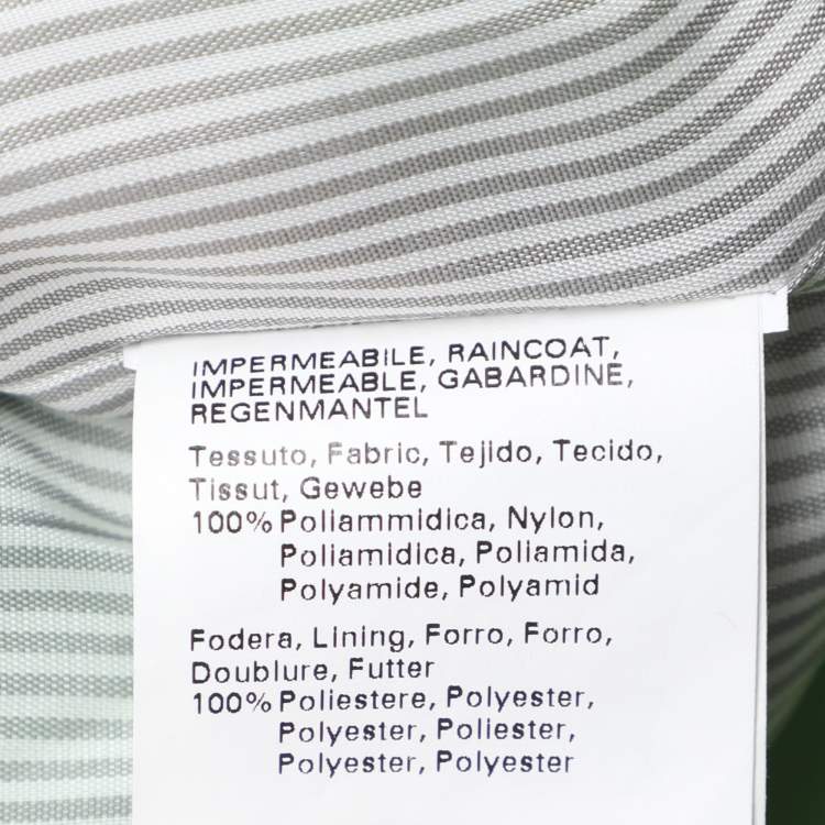 Pre Owned Marina Rinaldi Green Nylon Belted Jacket L