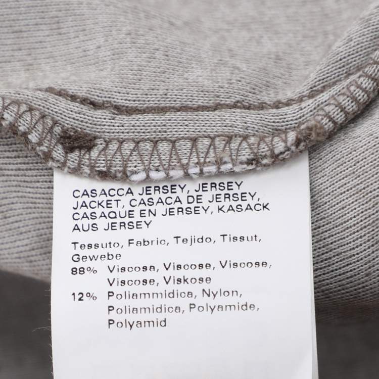 Pre Owned Voyage by Marina Rinaldi Grey Velvet Drawstring Hoodie Jacket L