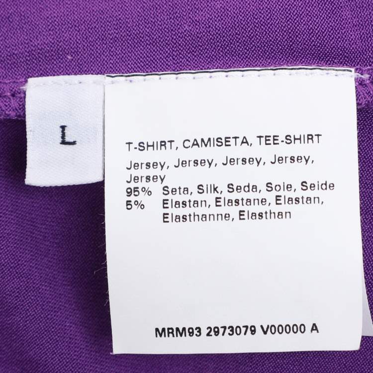 Pre Owned Marina Rinaldi Purple Jersey V Neck Tunic L