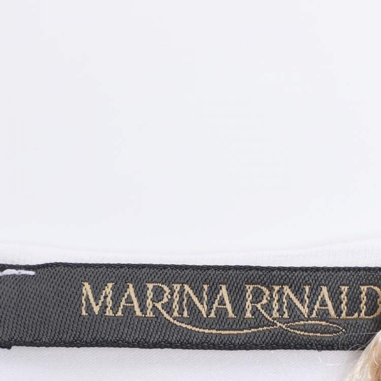 Pre Owned Marina Rinaldi Cream Jersey Scoop Neck Camisole L