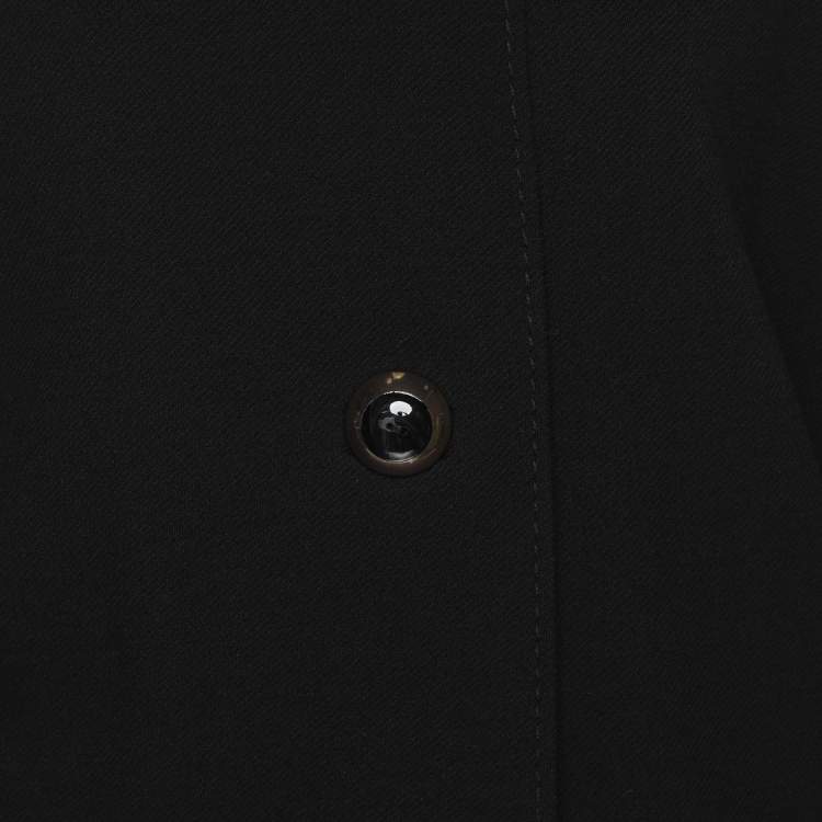 Pre Owned Marina Rinaldi Black Jersey Single Breasted Jacket M