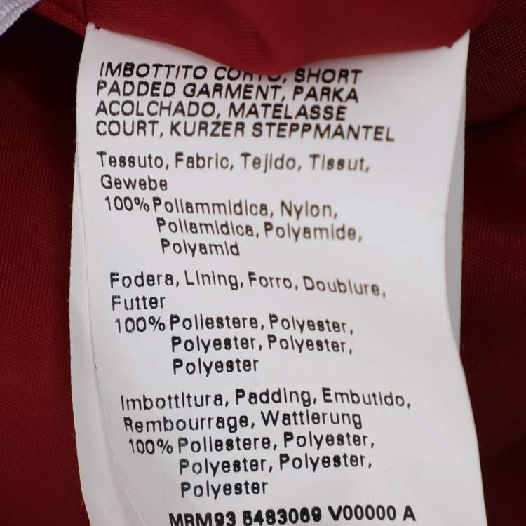 Pre Owned Marina Sport by Marina Rinaldi Red Quilted Nylon Light Vest Jacket L