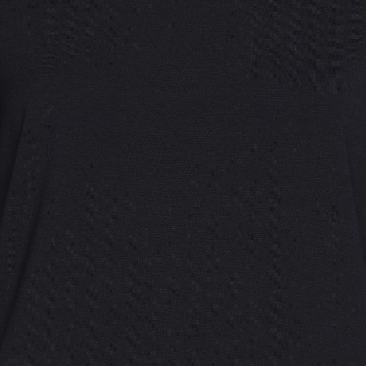 Pre Owned Marina Rinaldi Navy Blue Jersey T-Shirt L