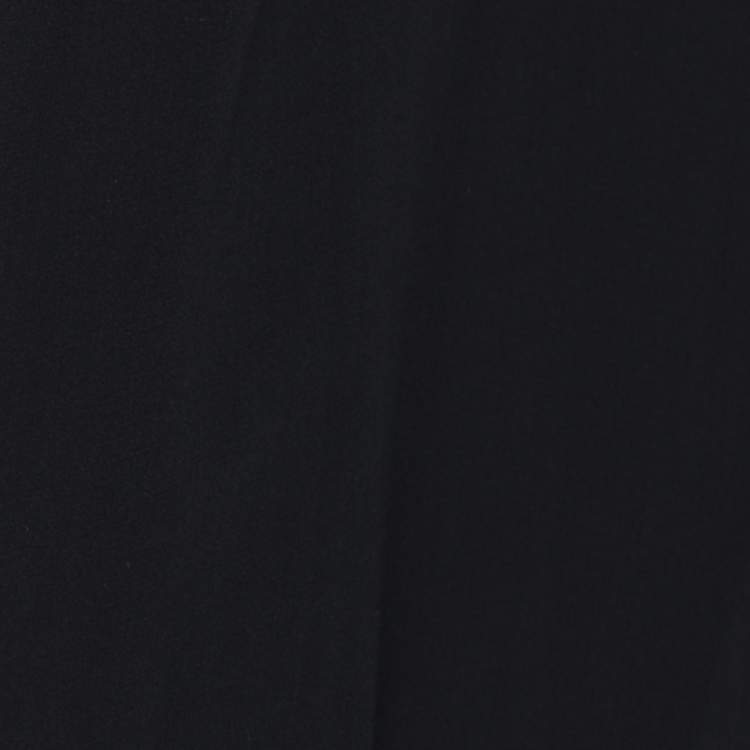 Pre Owned Marina Rinaldi Black Jersey/Chiffon Twinset Cardigan L