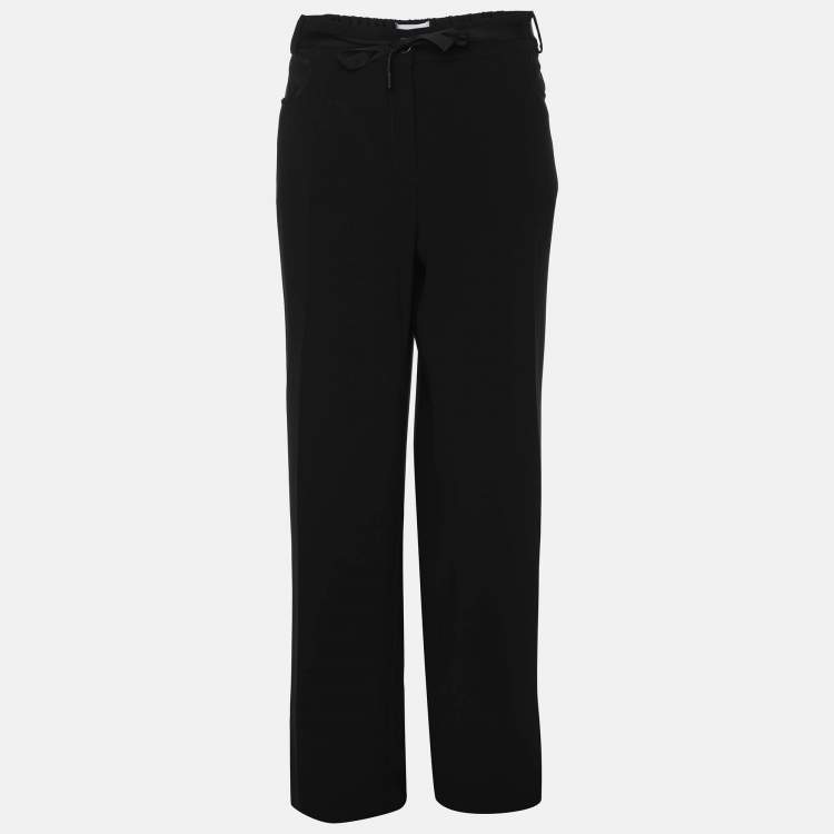 Pre Owned Voyage by Marina Rinaldi Black Crepe Pants L