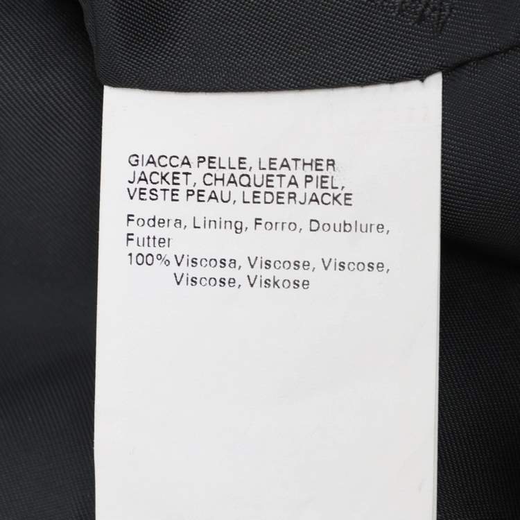 Pre Owned Marina Rinaldi Grey Synthetic Leather Long Jacket L