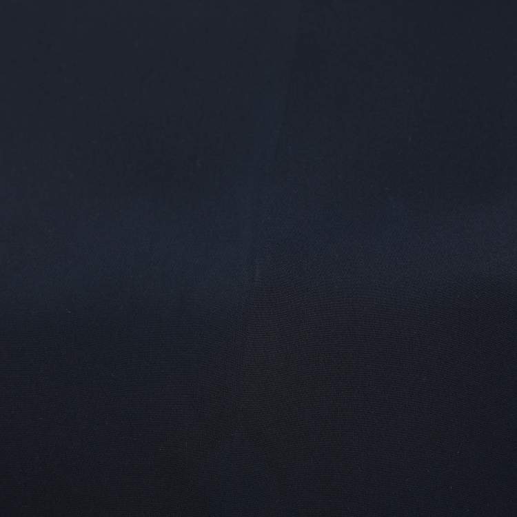 Pre Owned Marina Rinaldi Navy Blue Silk Trousers L