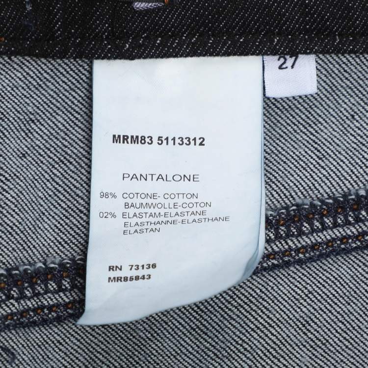 Pre Owned Marina Rinaldi Indigo Denim Wide Leg Jeans L