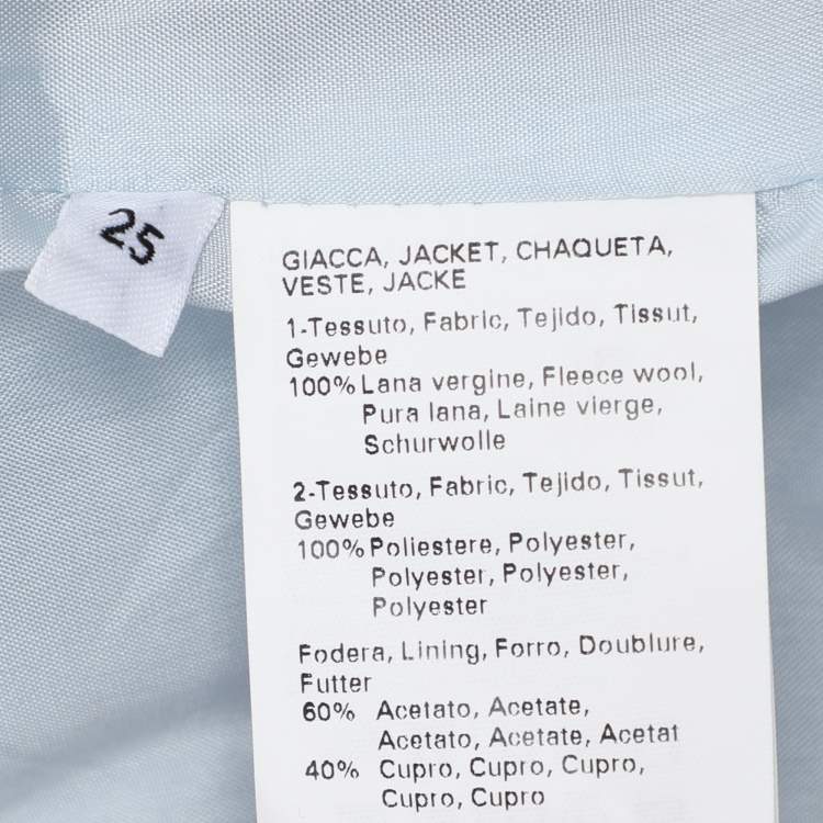 Pre Owned Voyage by Marina Rinaldi Blue Wool Nylon Hooded Jacket L