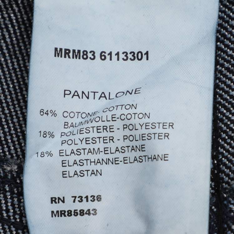 Pre Owned Marina Rinaldi Blue Denim Crystal Embellished Jeans XL