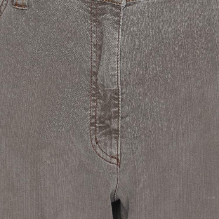 Pre Owned Marina Sport by Marina Rinaldi Grey Denim Jeans L