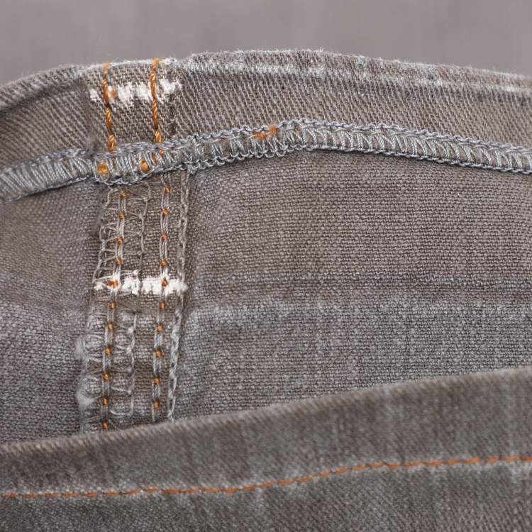 Pre Owned Marina Sport by Marina Rinaldi Grey Denim Jeans L