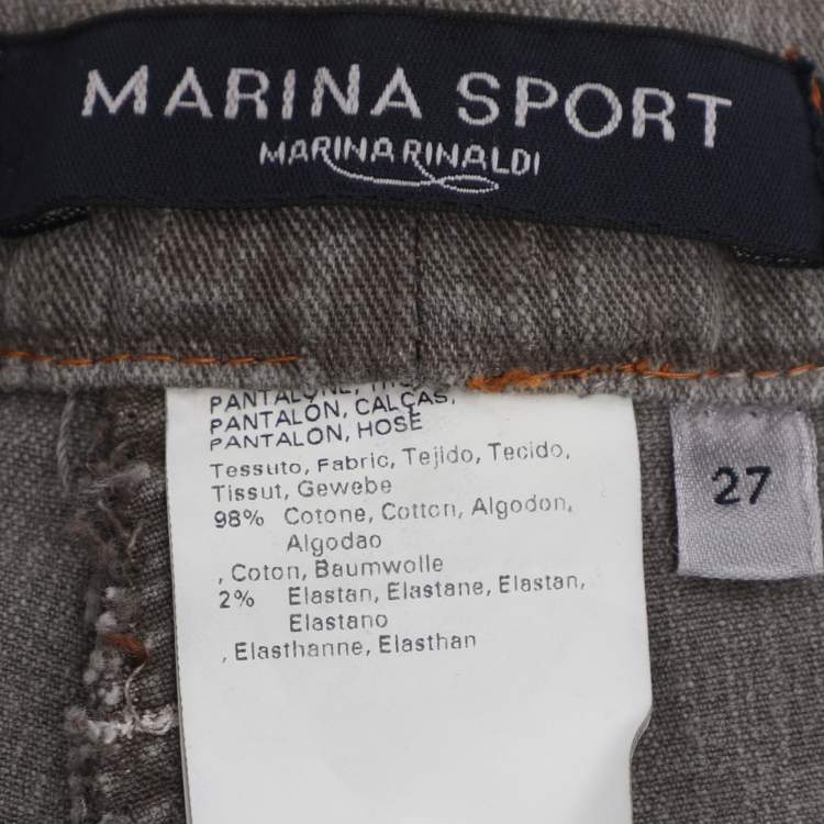 Pre Owned Marina Sport by Marina Rinaldi Grey Denim Jeans L
