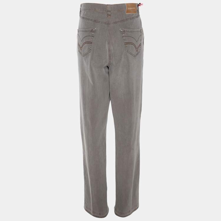 Pre Owned Marina Sport by Marina Rinaldi Grey Denim Jeans L