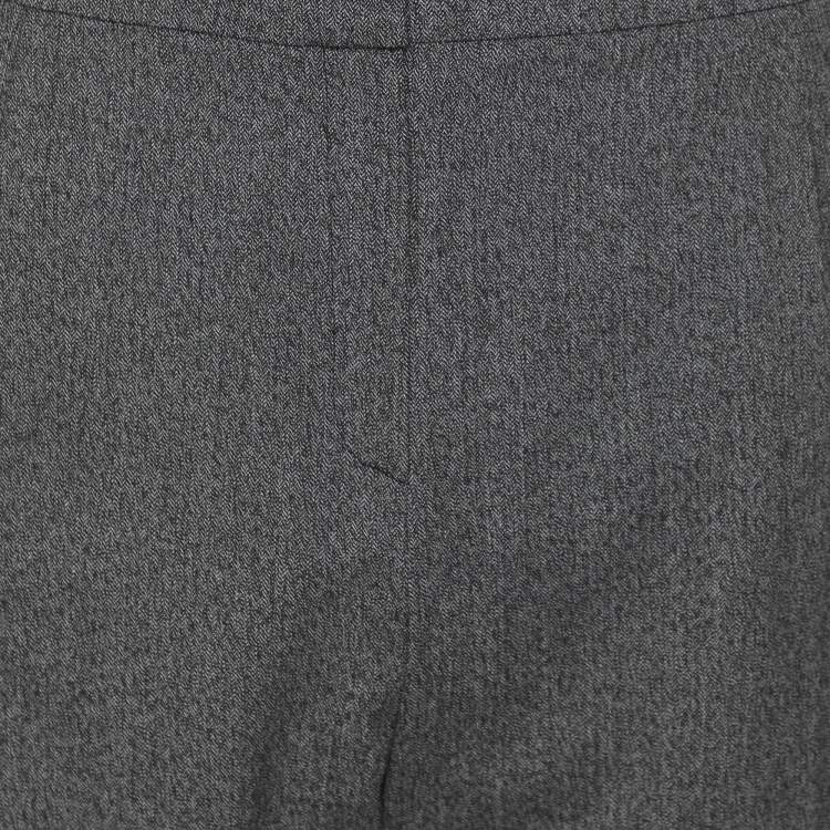 Pre Owned Marina Sport by Marina Rinaldi Grey Wool Blend Trousers L