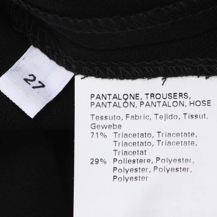 Pre Owned Marina Rinaldi Black Crepe Trousers L