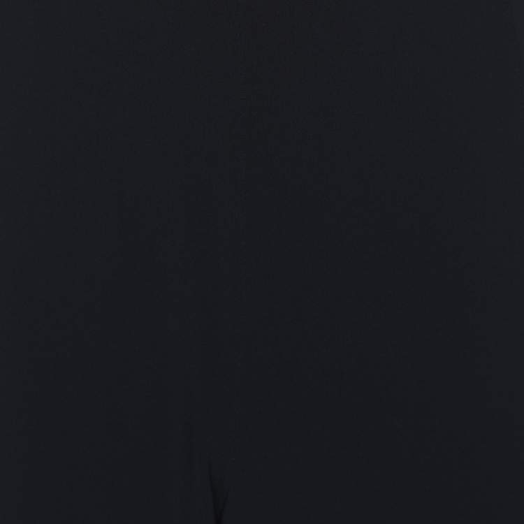 Pre Owned Marina Rinaldi Navy Blue Crepe Trousers L