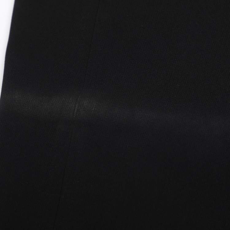 Pre Owned Marina Rinaldi Black Crepe Trousers L