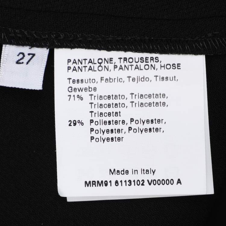Pre Owned Marina Rinaldi Black Crepe Trousers L