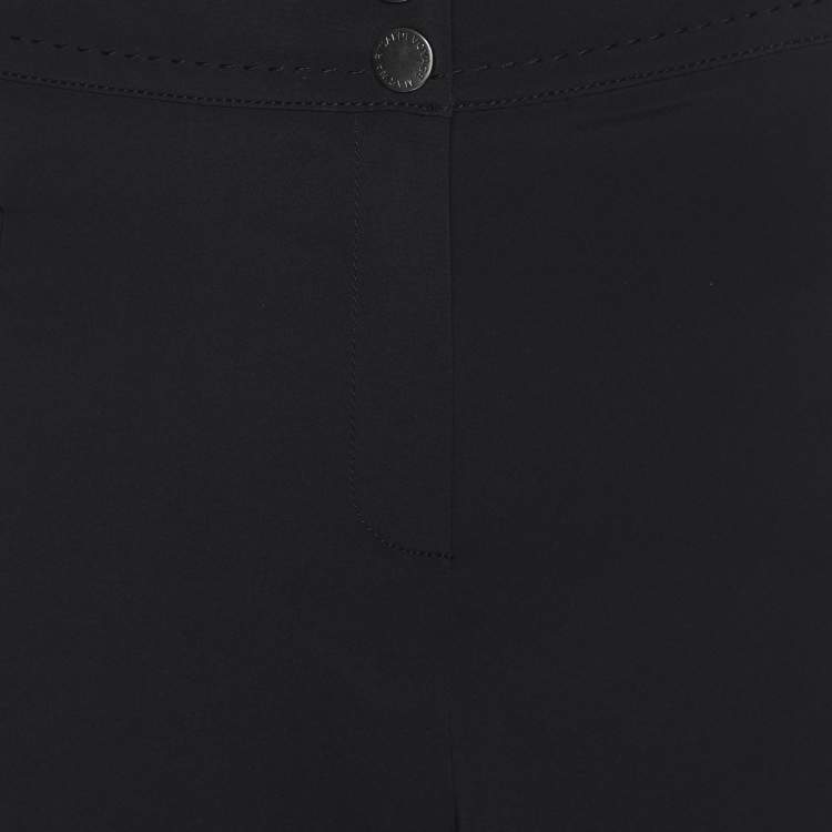 Pre Owned Voyage by Marina Rinaldi Navy Blue Nylon Trousers L