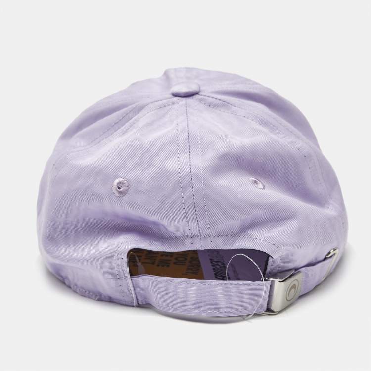 Pre Owned Marine Serre Lilac Moiré Branded Cap 60