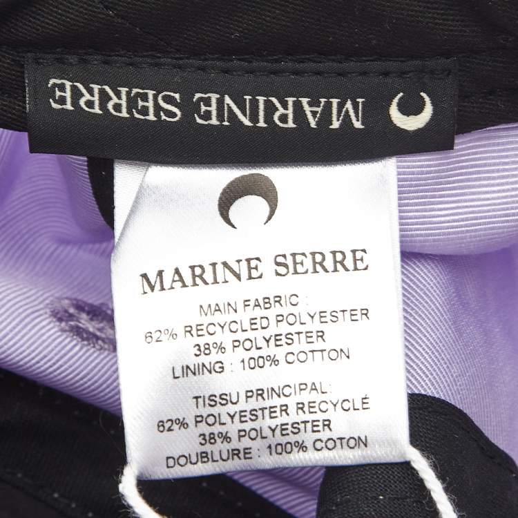Pre Owned Marine Serre Lilac Moiré Branded Cap 60