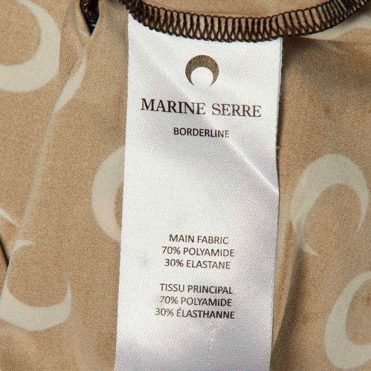 مملوكة مسبقًا توب مارين سير بني بقمر مزين ضيق مقاس صغير (سمول)