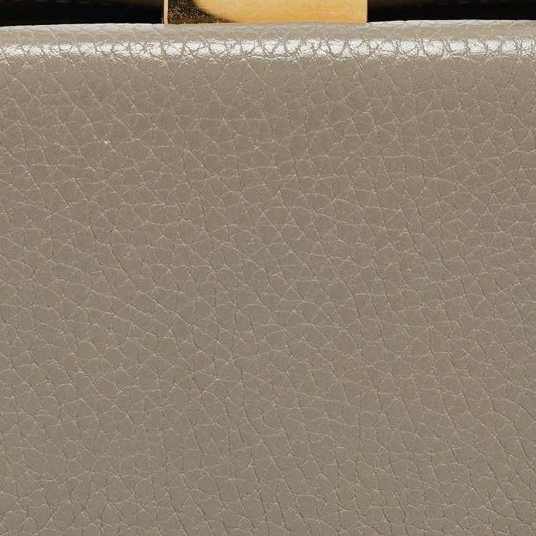 Pre Owned Mark Cross Grey Leather Mini Grace Box Bag