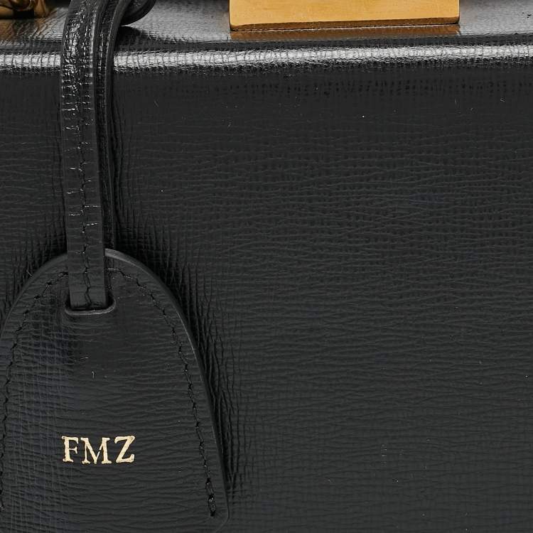Pre Owned Mark Cross Black Leather Small Grace Box Bag