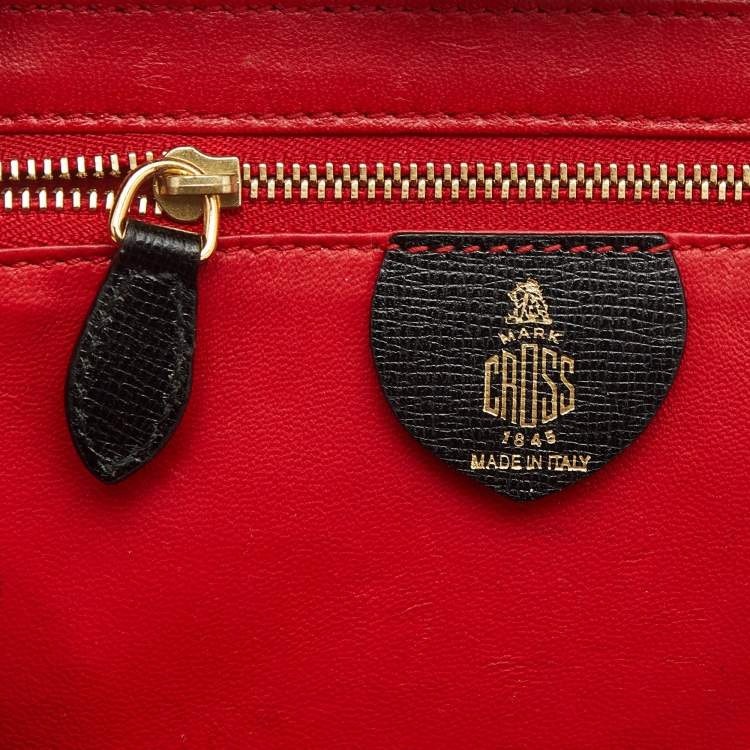 Pre Owned Mark Cross Black Leather Small Grace Box Bag