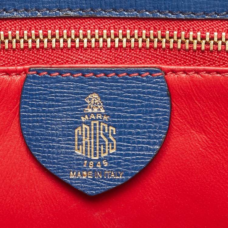 Pre Owned Mark Cross Multicolor Leather Benchley Top Handle Bag