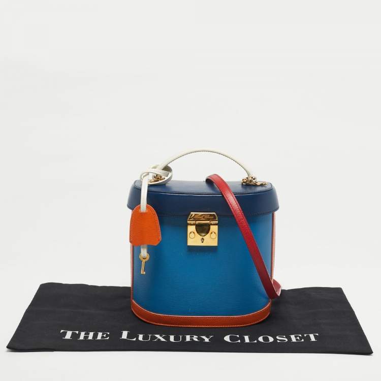 Pre Owned Mark Cross Multicolor Leather Benchley Top Handle Bag