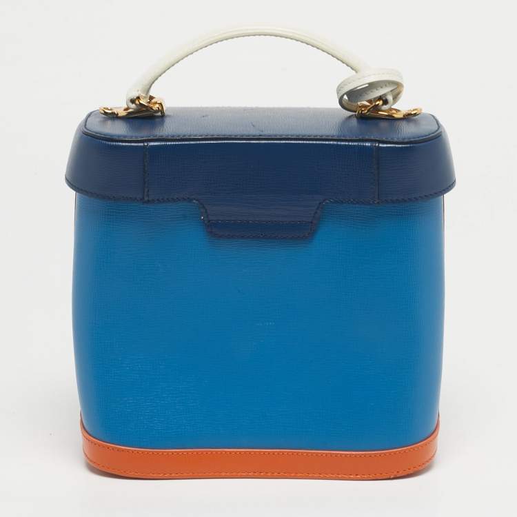 Pre Owned Mark Cross Multicolor Leather Benchley Top Handle Bag