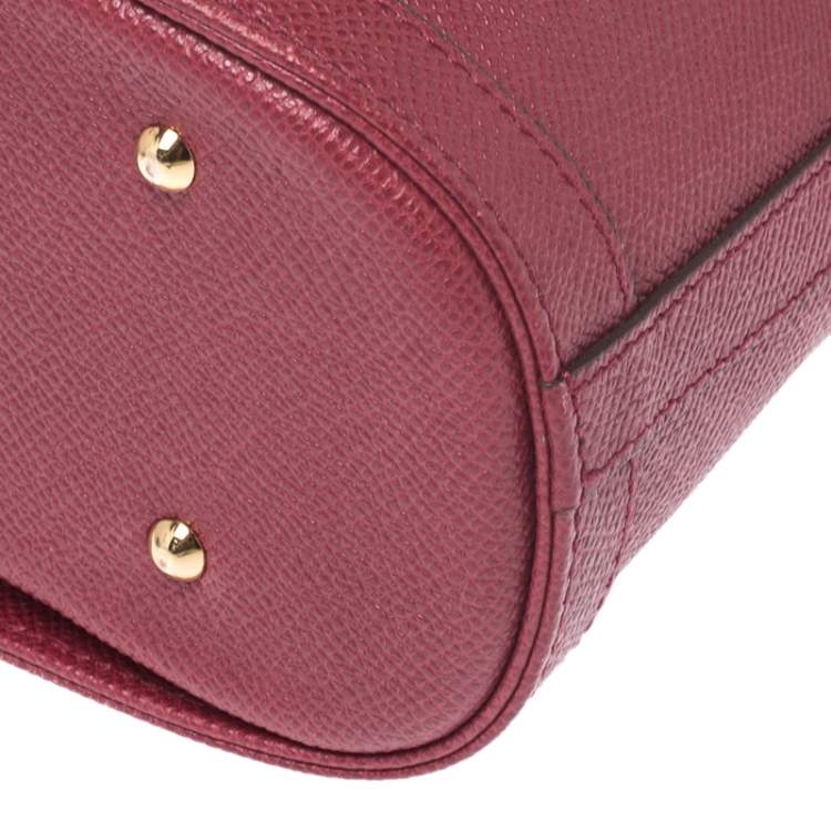 Pre Owned Mark Cross Red Leather Benchley Top Handle Bag