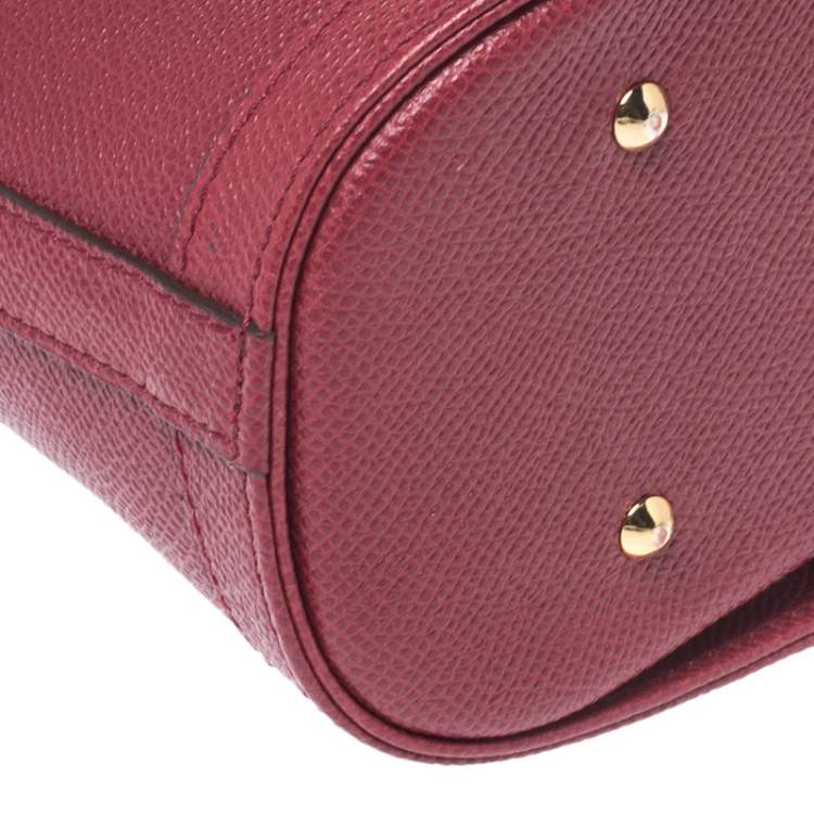Pre Owned Mark Cross Red Leather Benchley Top Handle Bag