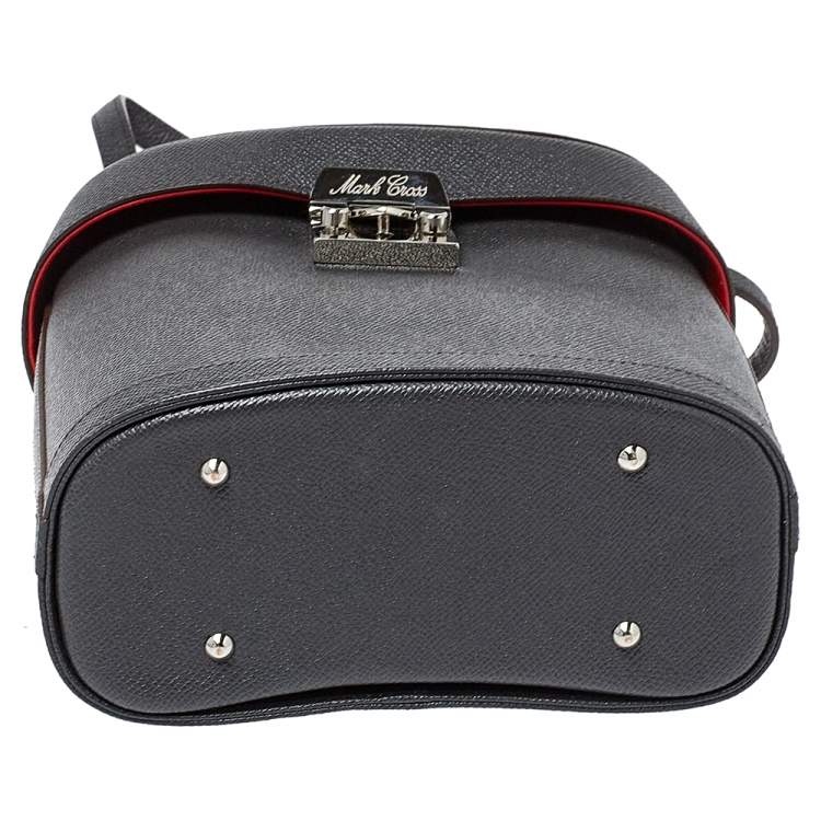 Pre Owned Mark Cross Black Leather Benchley Top Handle Bag