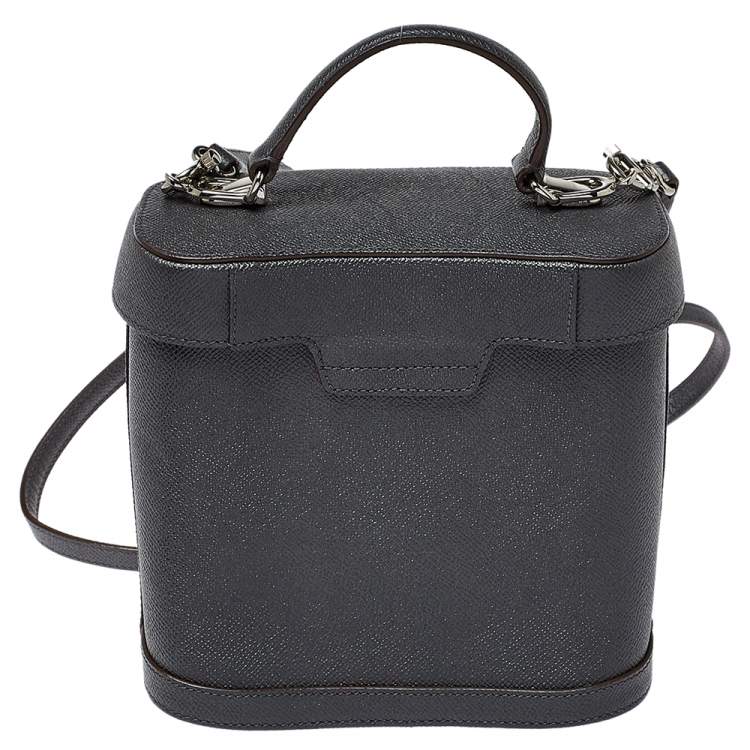 Pre Owned Mark Cross Black Leather Benchley Top Handle Bag