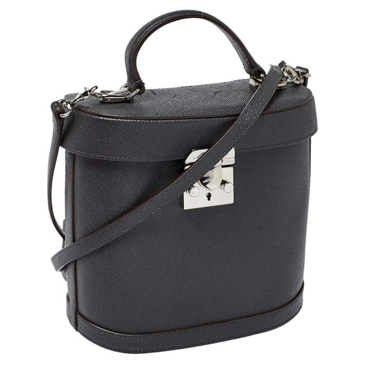Pre Owned Mark Cross Black Leather Benchley Top Handle Bag